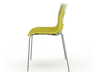 3d黄色塑料椅免费模型