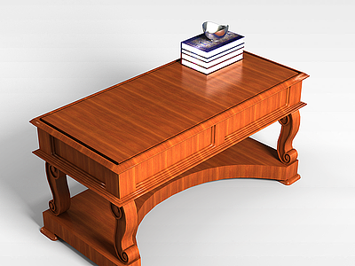 3d书房桌模型