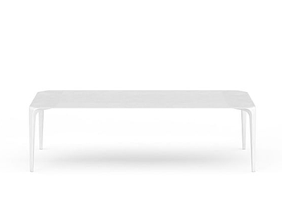 象牙白长椅模型3d模型