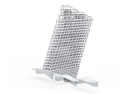 3d创意格子大楼免费模型