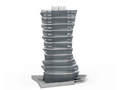 3d创意现代大楼模型