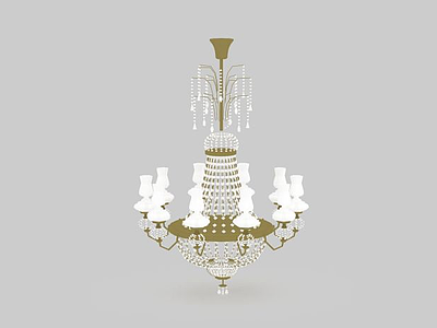 水晶吊灯模型3d模型