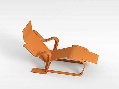 实木躺椅模型3d模型