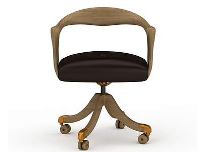3d木质转椅免费模型