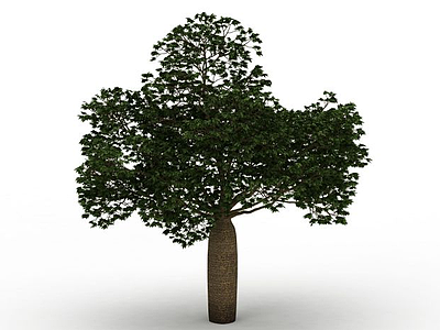 公园绿色植物模型3d模型