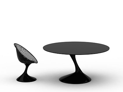 黑色创意椅子模型3d模型
