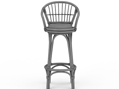 高脚竹椅模型3d模型