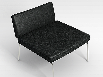 3d黑色休闲椅模型
