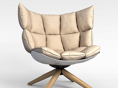 灰色休闲椅模型3d模型