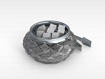 3d银器皿模型