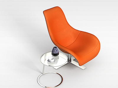 皮质躺椅模型3d模型