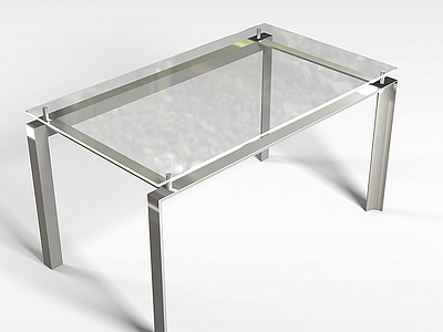 3d玻璃台面模型