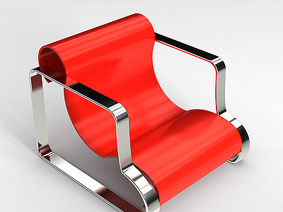 3d红色<font class='myIsRed'>休闲</font>椅模型
