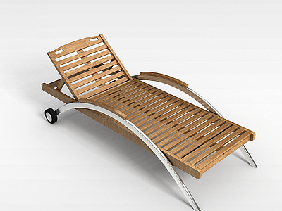 3d实木躺椅模型