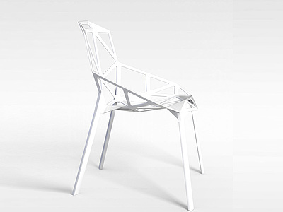 3d创意塑料椅子模型