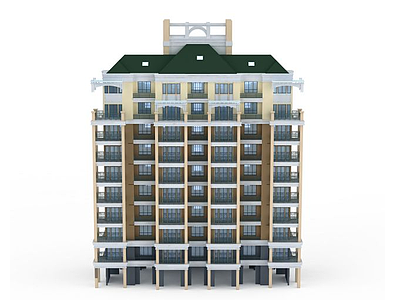 3d居民住宅楼免费模型