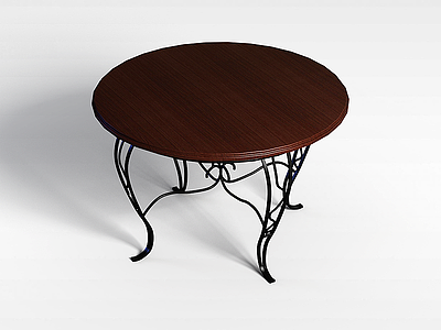 铁艺圆桌模型3d模型