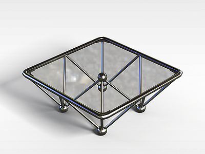 玻璃台面桌模型