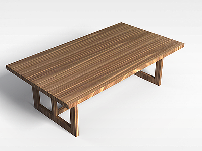 3d木质餐桌模型