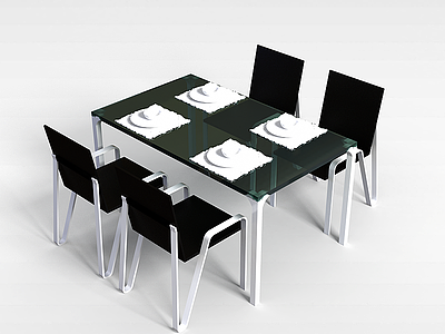 客厅餐桌椅模型3d模型