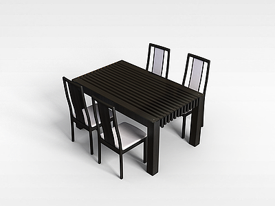 3d中式经典桌椅模型