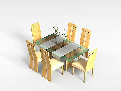 家居餐桌椅模型3d模型