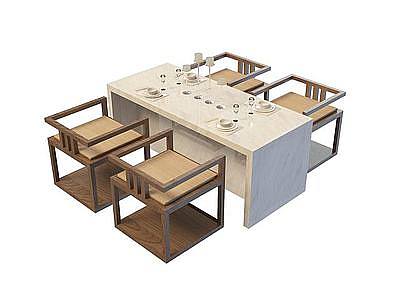 小户型餐厅桌椅模型3d模型