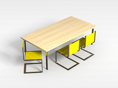 时尚简约桌椅模型3d模型
