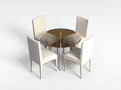 3d现代时尚桌椅模型