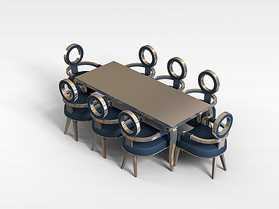 个性创意桌椅模型3d模型