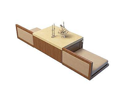 客厅榻榻桌椅模型3d模型