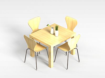 3d<font class='myIsRed'>现代</font>餐厅桌椅模型