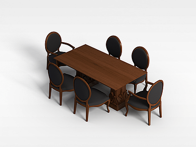 商务会议桌椅模型3d模型
