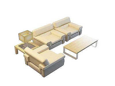 高档沙发茶几组合模型3d模型