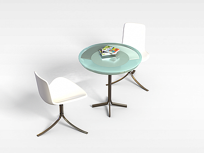 3d休闲桌椅组合模型