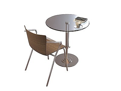 单人桌椅组合模型3d模型