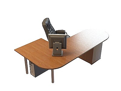 电脑桌椅组合模型3d模型