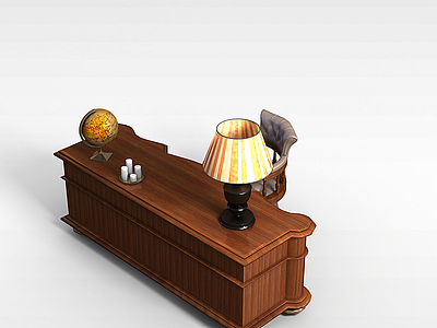 奢华书桌椅模型3d模型