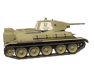 3d中式T-34-76中型坦克模型