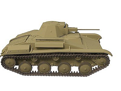3d中式维克斯Mk.E轻坦克模型