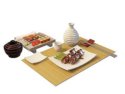 3d餐厅食品模型
