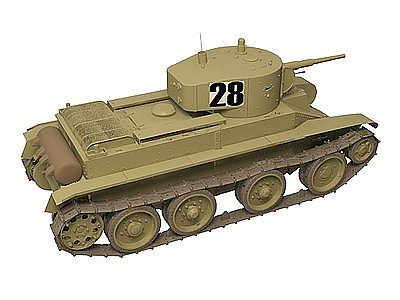 3d苏联BT-7<font class='myIsRed'>轻型坦克</font>模型