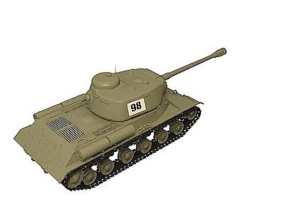 苏联T-34-85中型坦克模型3d模型