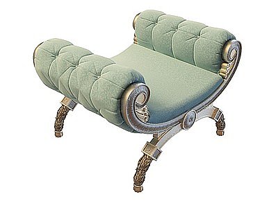 曲面拉扣沙发凳模型3d模型