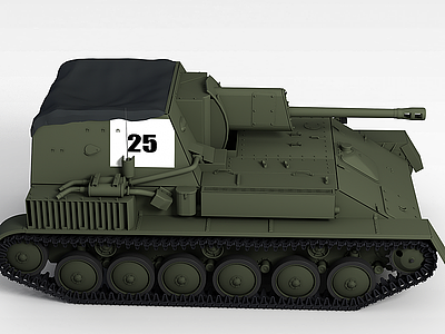 3d苏联<font class='myIsRed'>SU</font>-26自行火炮模型
