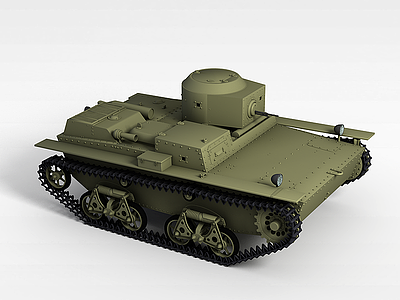 英式M2轻型坦克模型3d模型