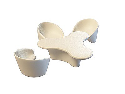 3d咖啡桌椅免费模型