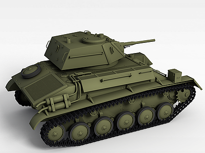 美式M7中型坦克模型3d模型