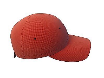 3d红色棒球帽模型