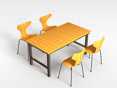 简易桌椅模型3d模型